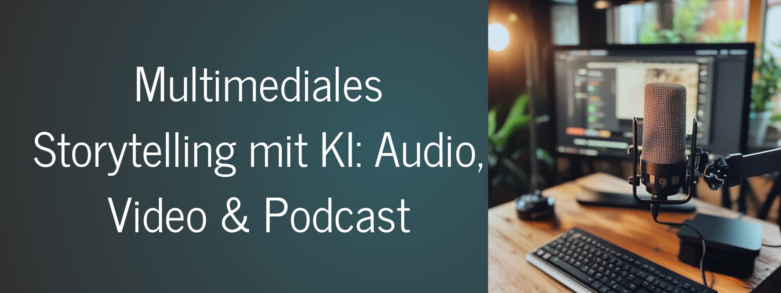 Workshop: Multimediales Storytelling mit KI: Audio, Video & Podcast